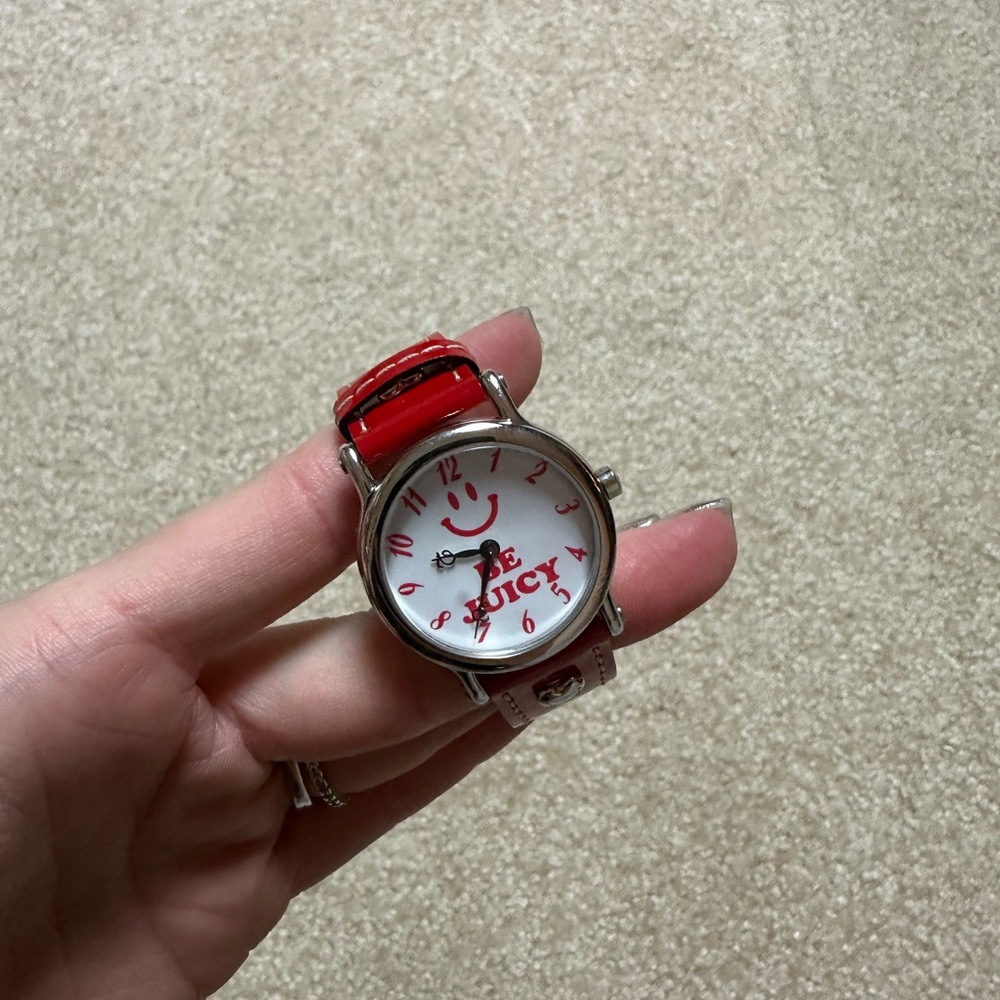 Juicy Couture Red and Silver Timepiece Watch